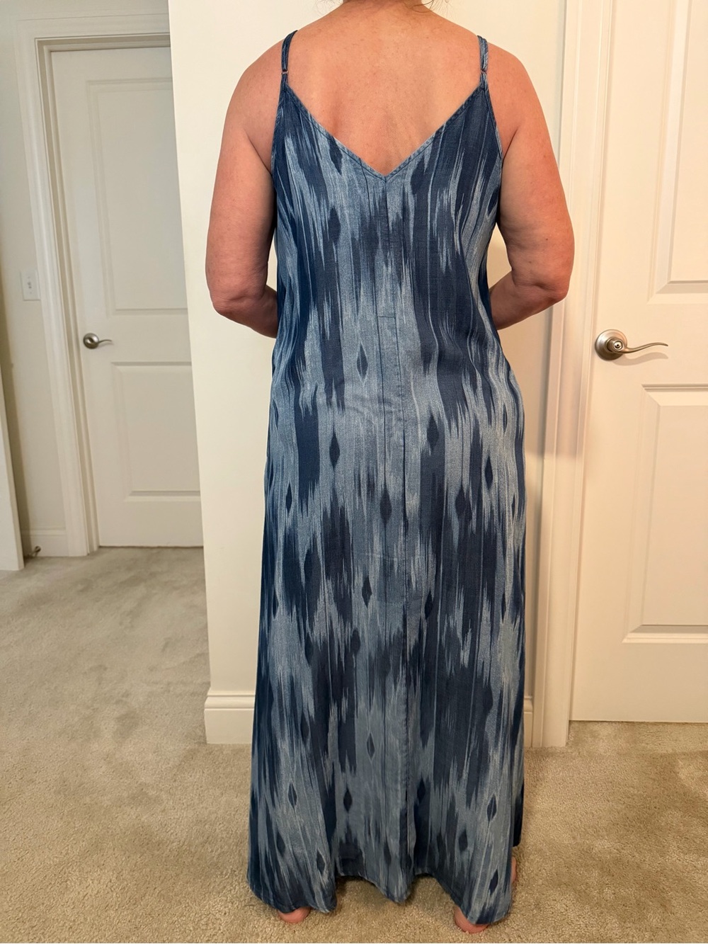 Liverpool Blue Printed Slip Maxi Dress